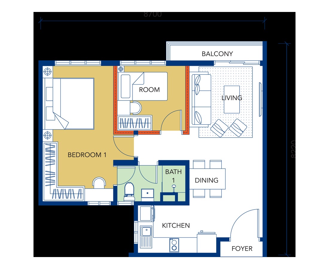 Type A floor plan