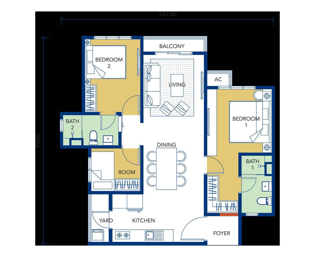 Type C floor plan