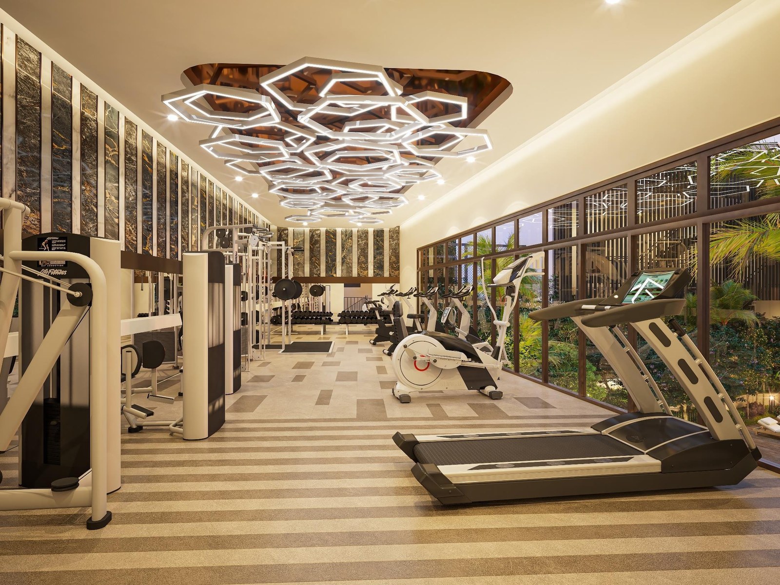 Fitness gym perspective