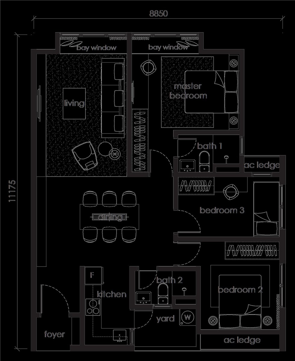 Type D1 / D2 floor plan