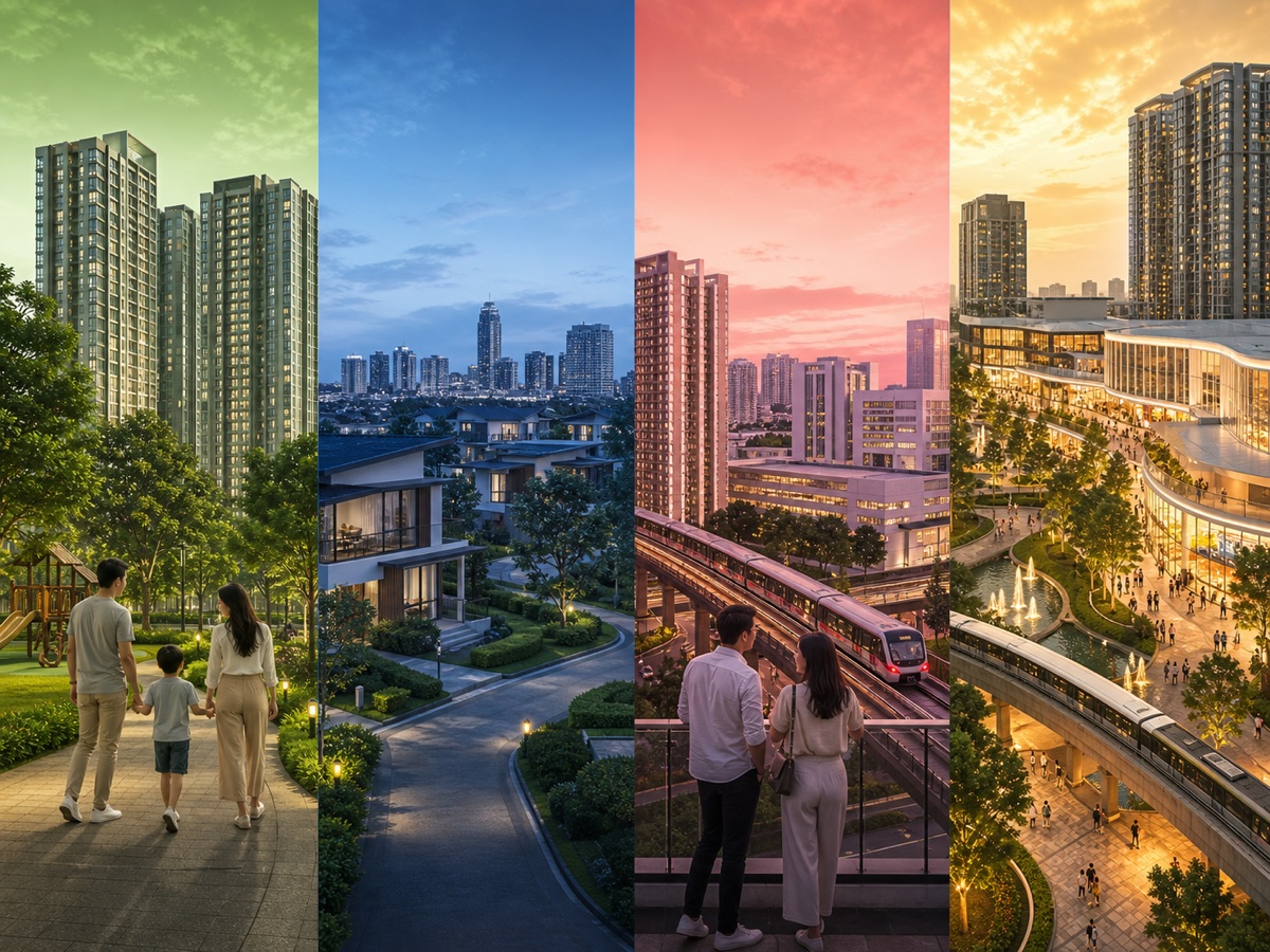 Editorial illustration comparing four Bukit Jalil residential priorities