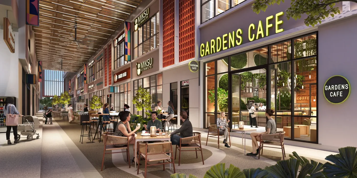 Ara Bloc Residences retail plaza artist impression