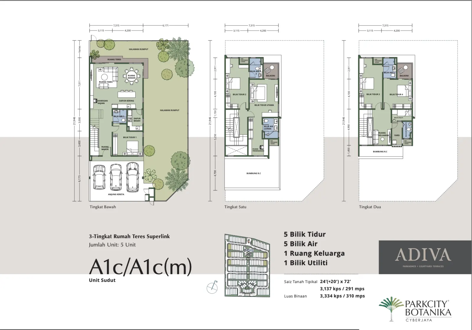 Adiva @ ParkCity Botanika Type A1c/A1c floor plan
