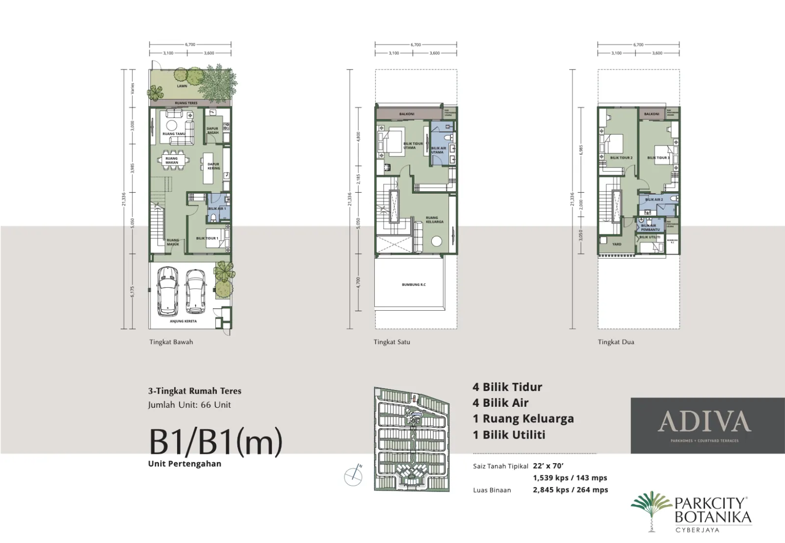 Adiva @ ParkCity Botanika Type B1/B1 floor plan