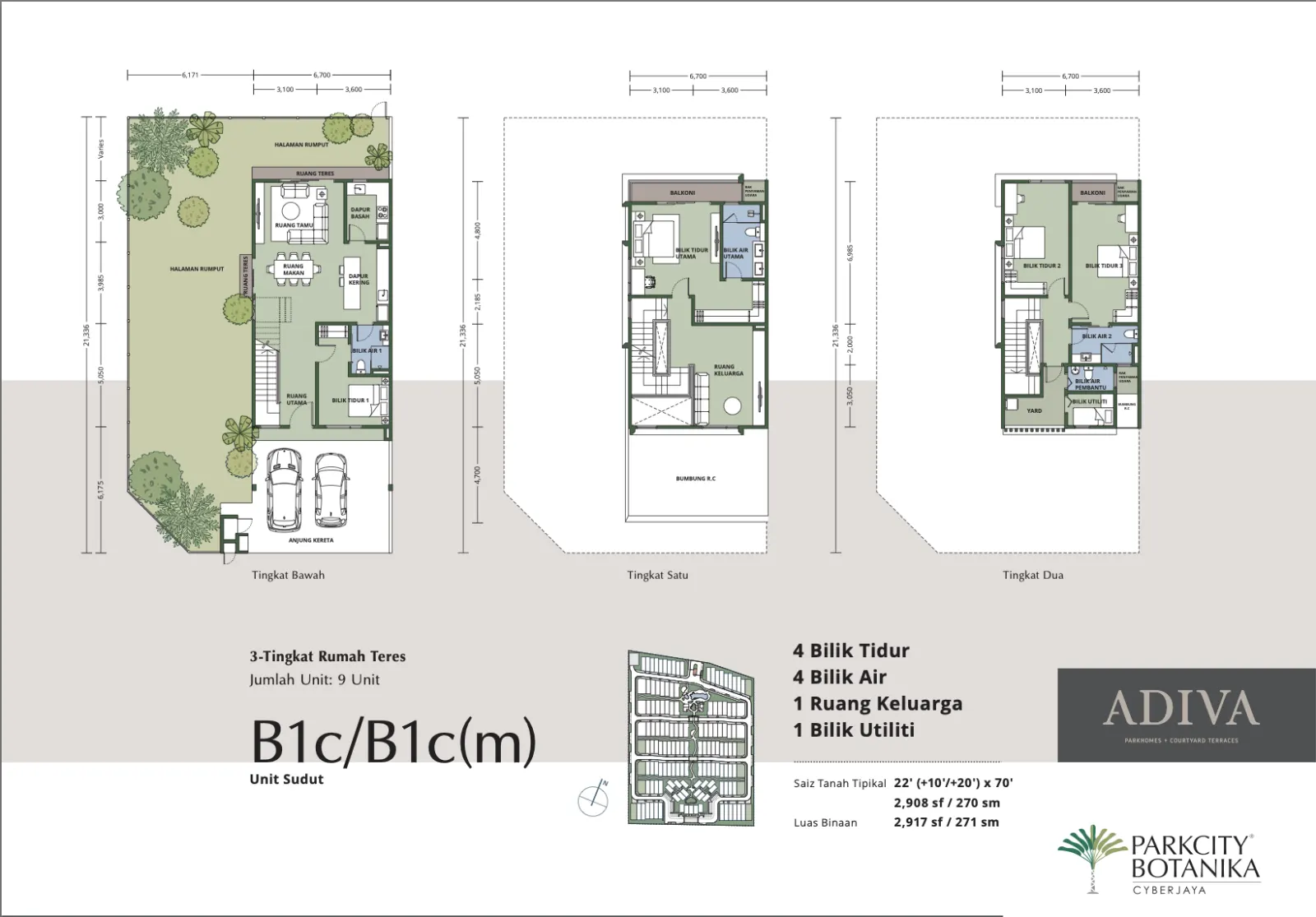 Adiva @ ParkCity Botanika Type B1c/B1c floor plan