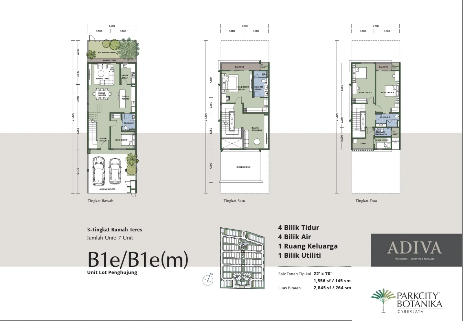 Adiva @ ParkCity Botanika Type B1e/B1e floor plan