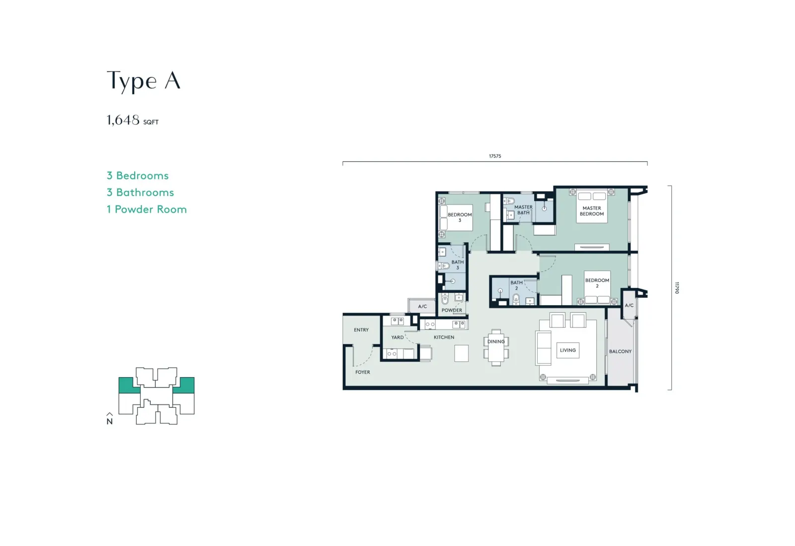 Aosis Mont Kiara Type A floor plan