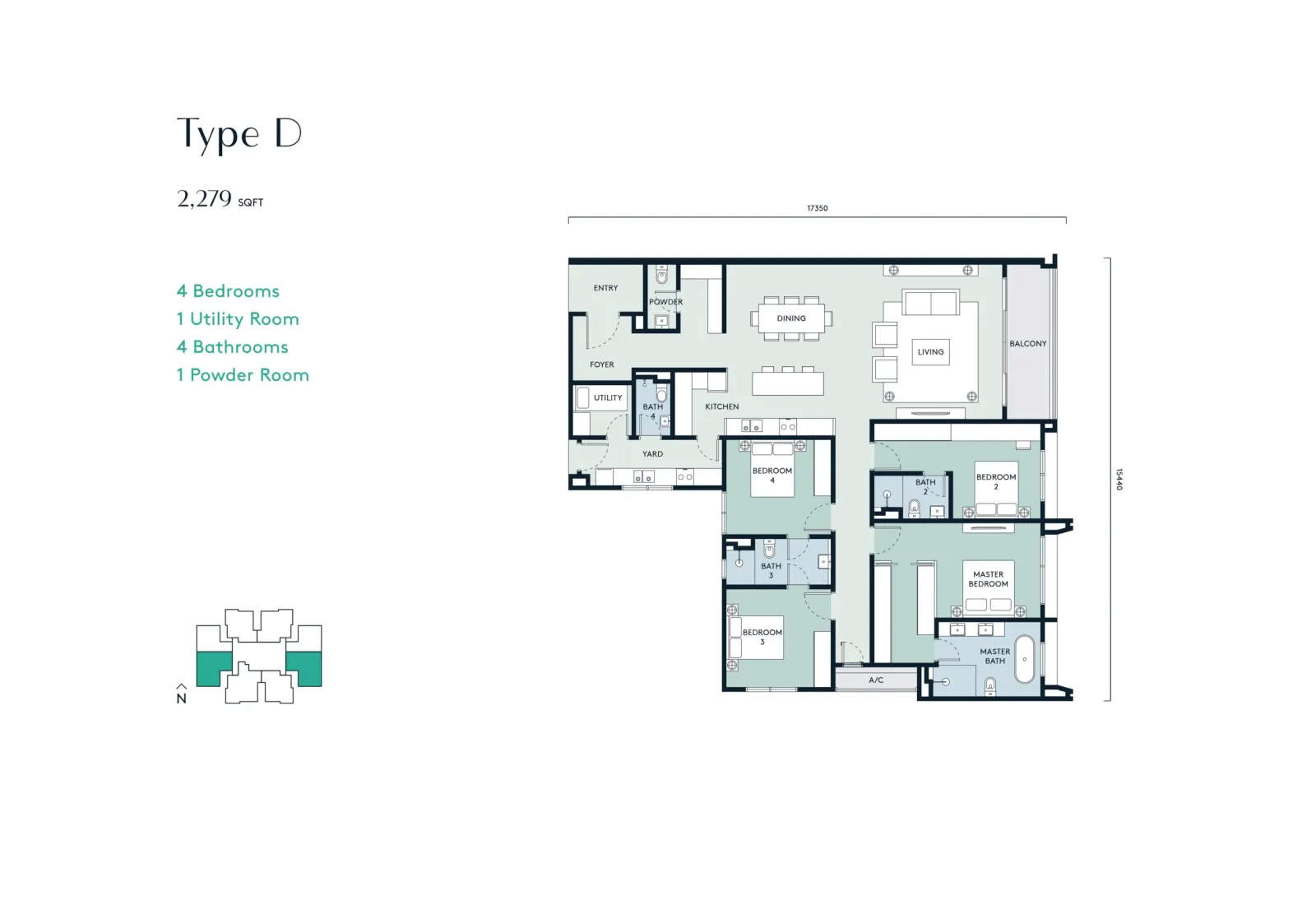 Aosis Mont Kiara Type D floor plan