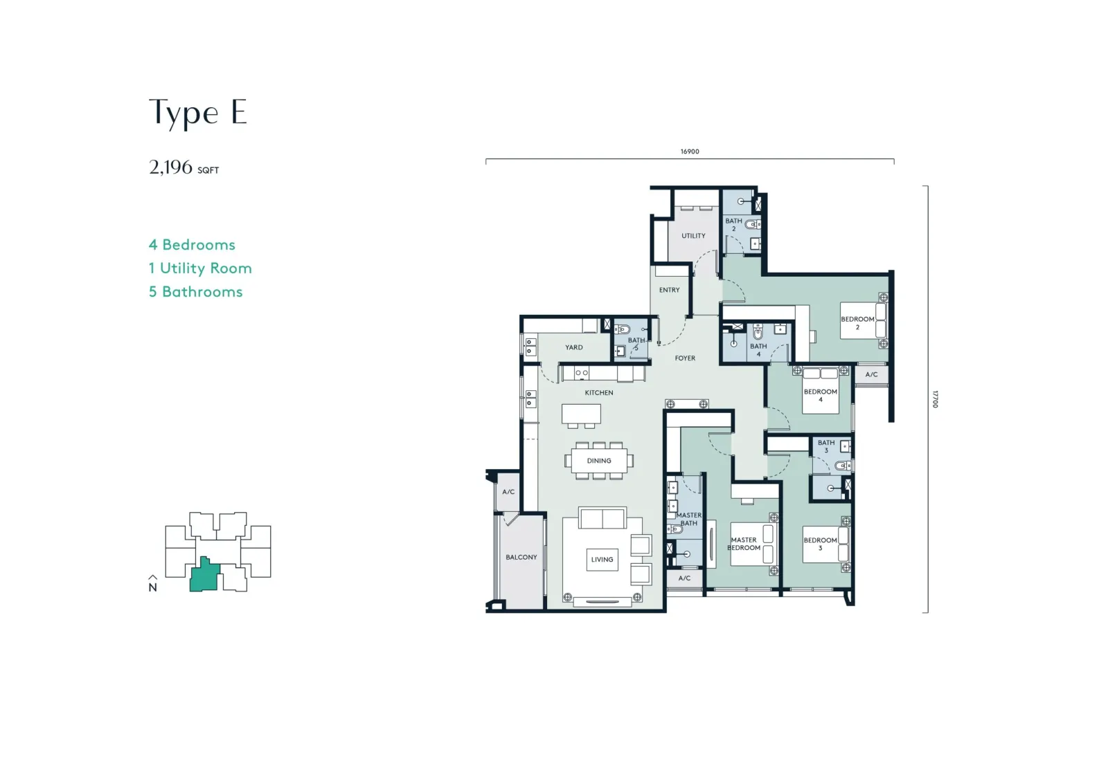 Aosis Mont Kiara Type E floor plan