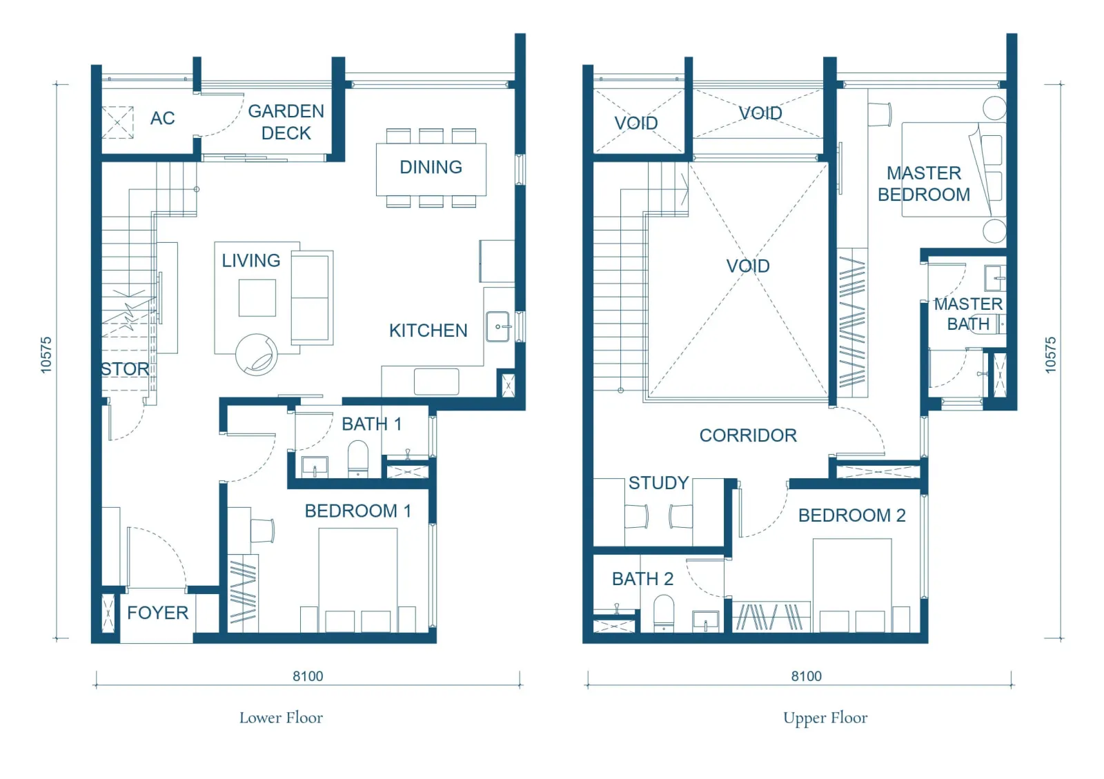 Aricia Residences Type D1 floor plan
