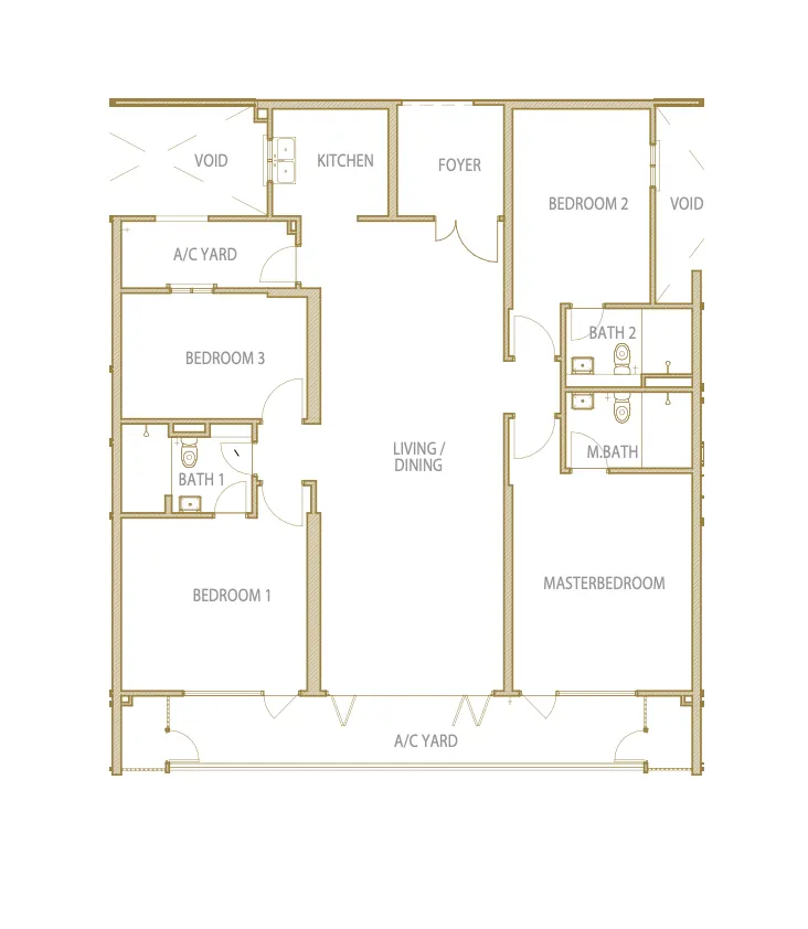 Cantonment Residence Penang Type B floor plan