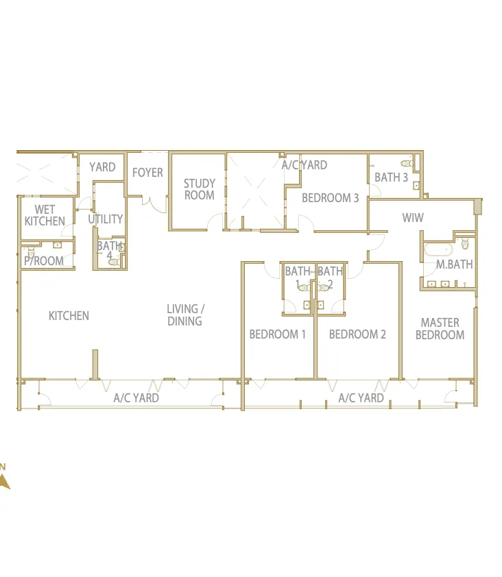 Cantonment Residence Penang Type G floor plan