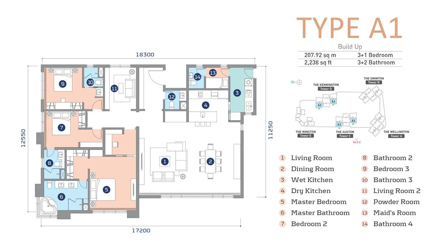 Cappella Embassy TYPE A1 floor plan