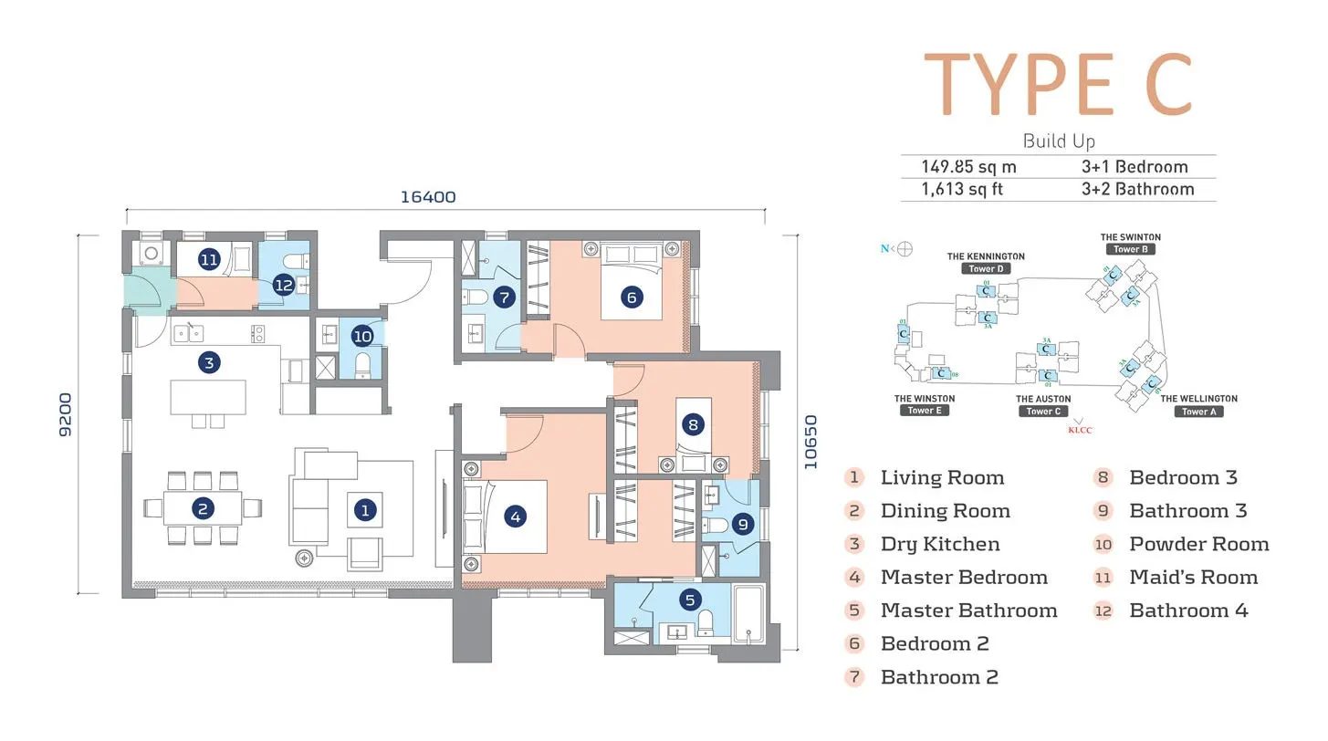 Cappella Embassy TYPE C floor plan