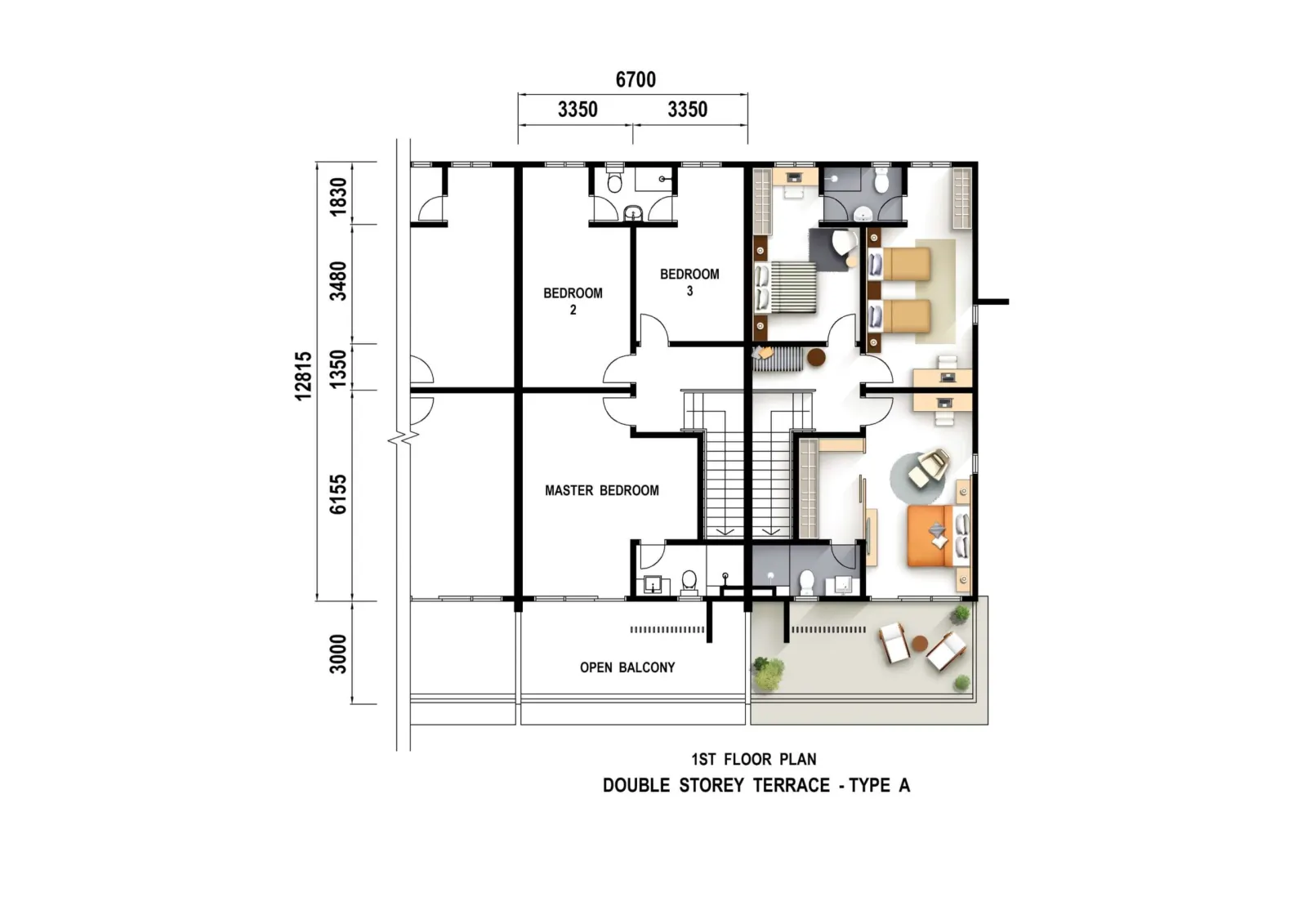 IMPIANA UPEH Type A — First floor floor plan
