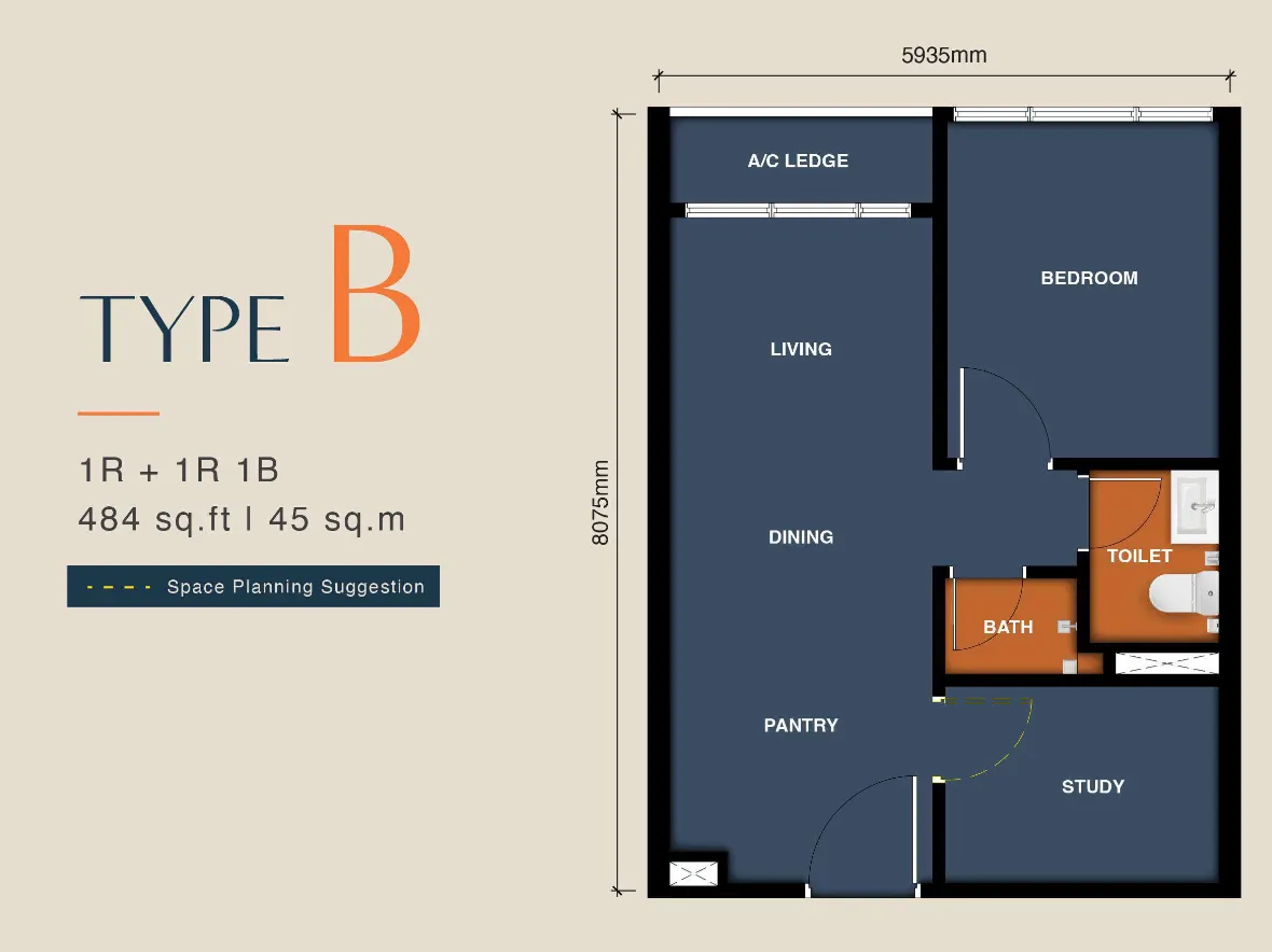 Maba Suitez Type B floor plan