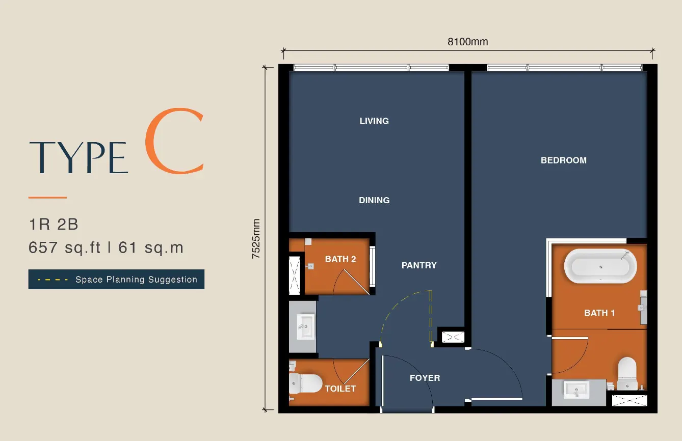Maba Suitez Type C floor plan
