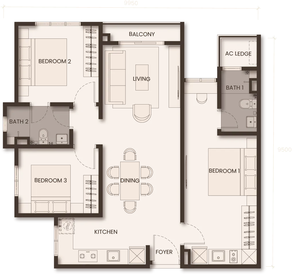 Monterra TYPE D floor plan