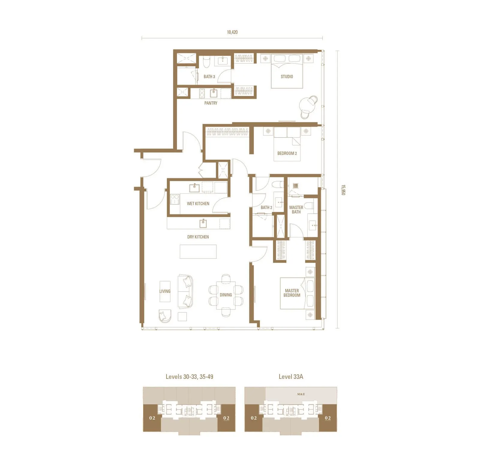 Royal Suites - Pavilion Damansara Heights TYPE DK2 floor plan