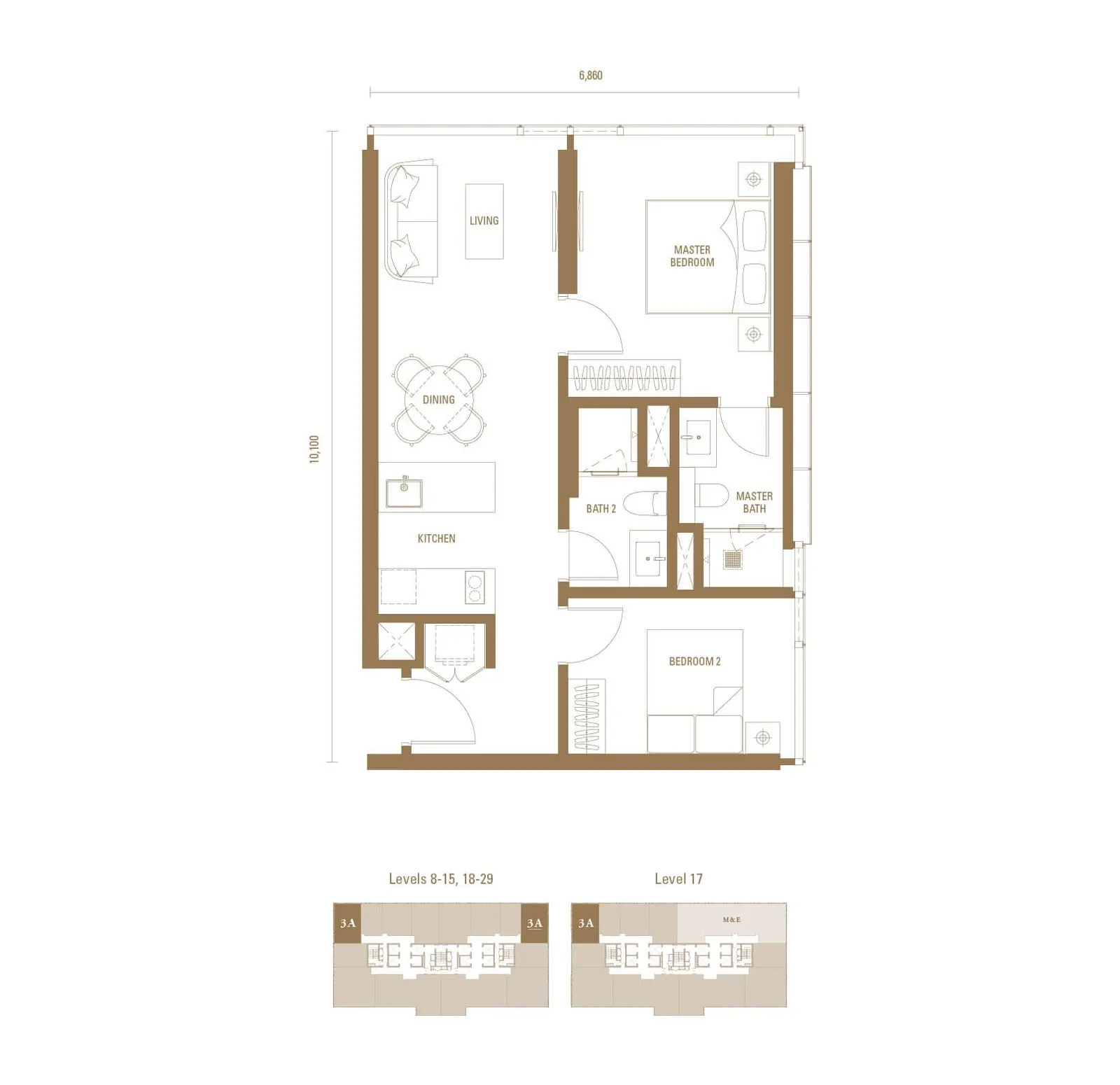 Royal Suites - Pavilion Damansara Heights TYPE J3 floor plan