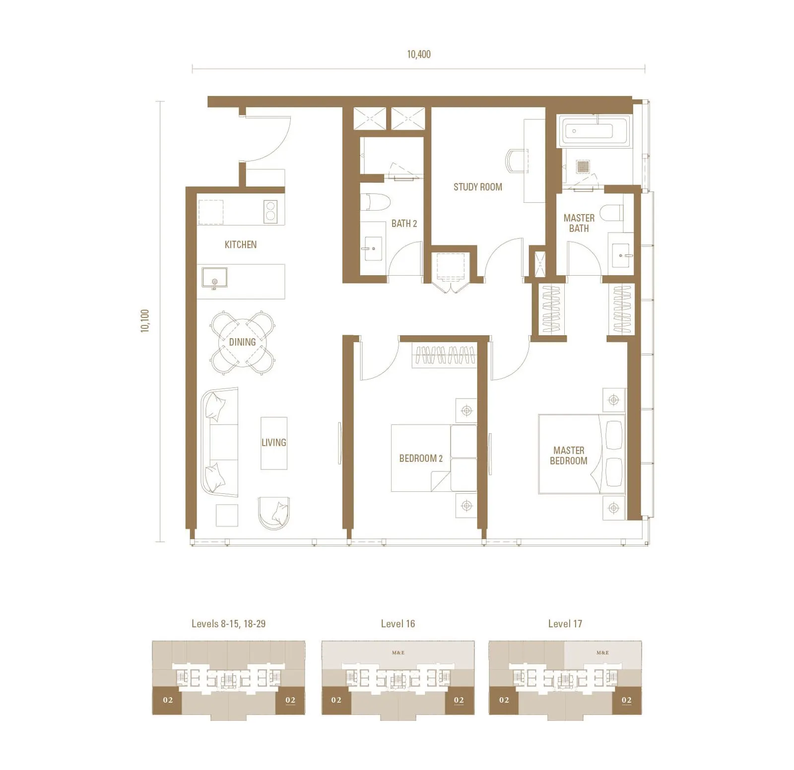 Royal Suites - Pavilion Damansara Heights TYPE M1 floor plan