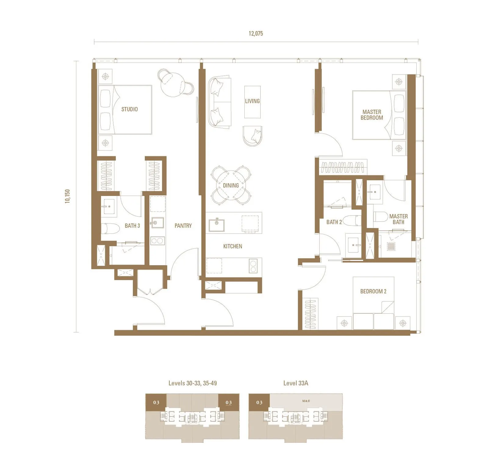 Royal Suites - Pavilion Damansara Heights TYPE DK1 floor plan