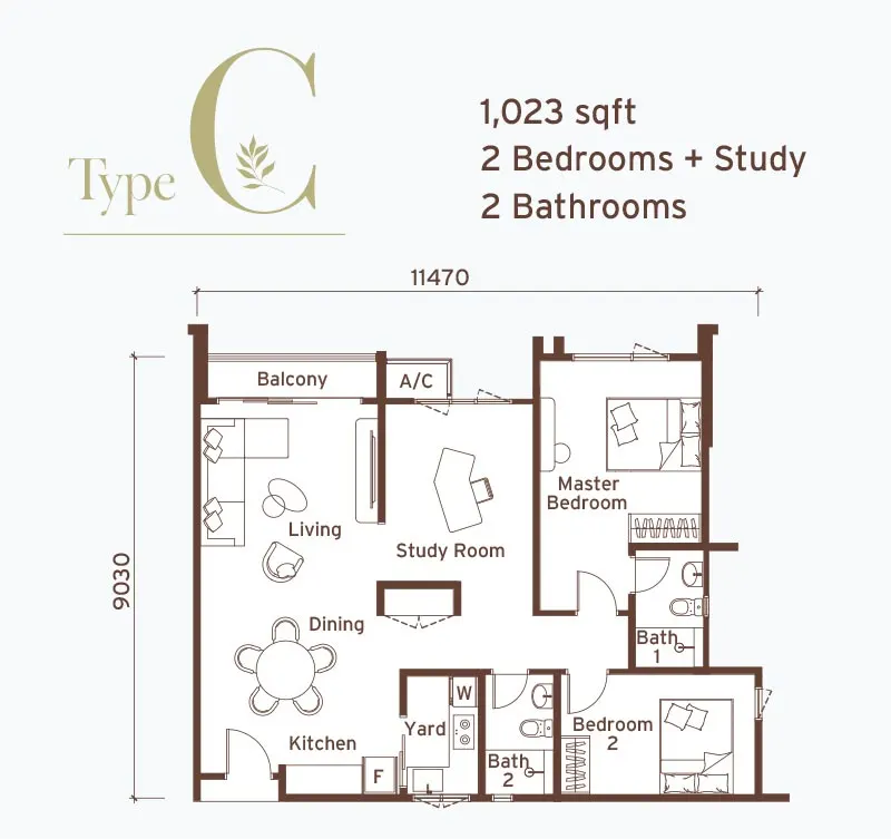 Senna Heights Type C floor plan