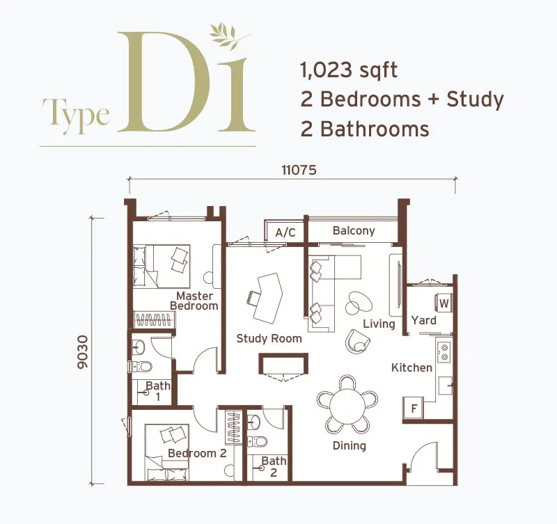 Senna Heights Type D floor plan
