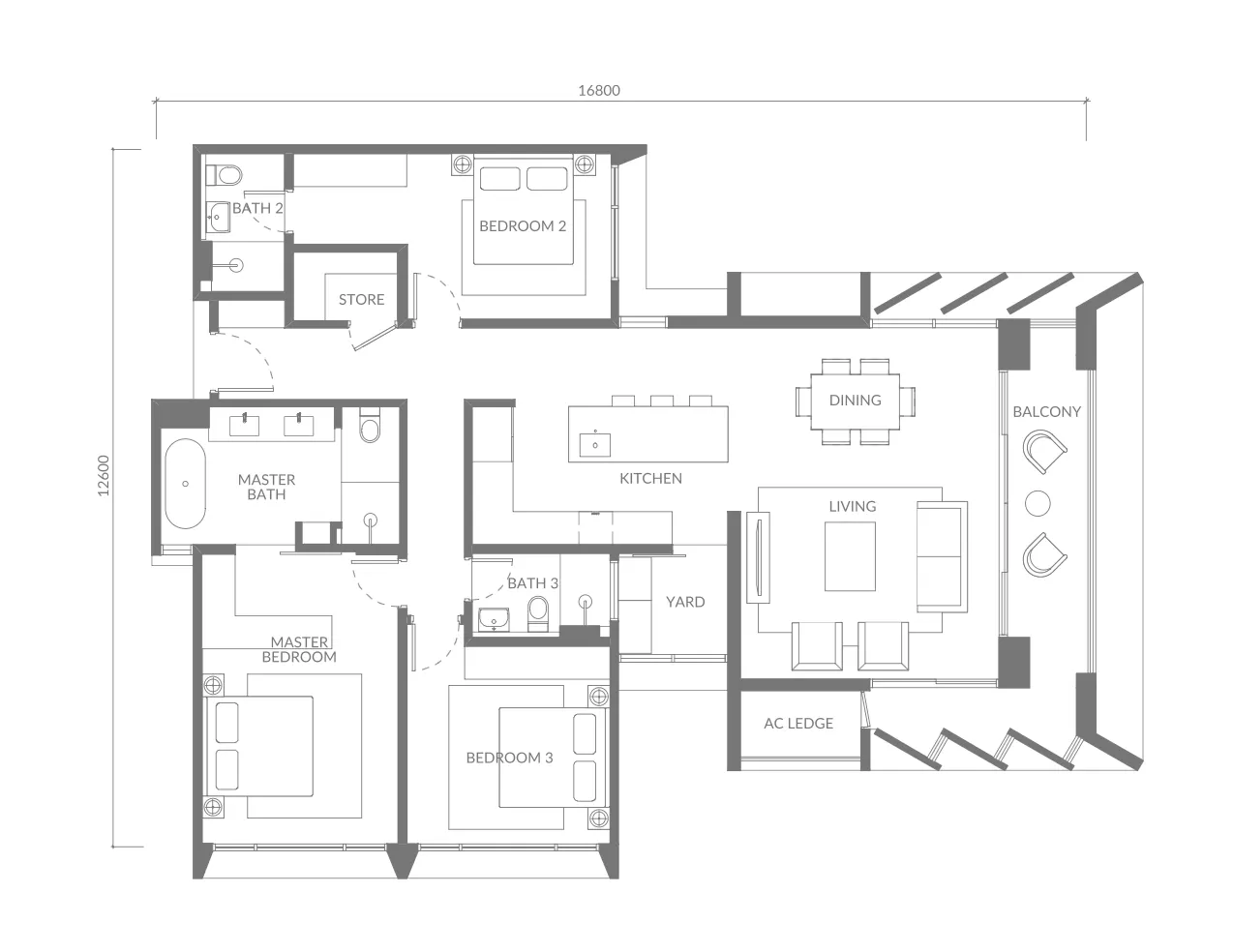 The Lume Type A floor plan
