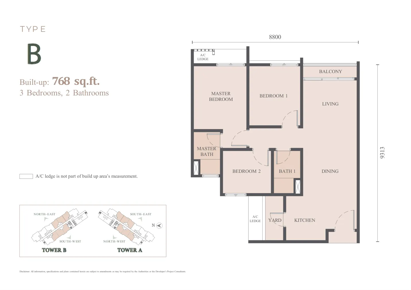 Westfield Residences TYPE B floor plan
