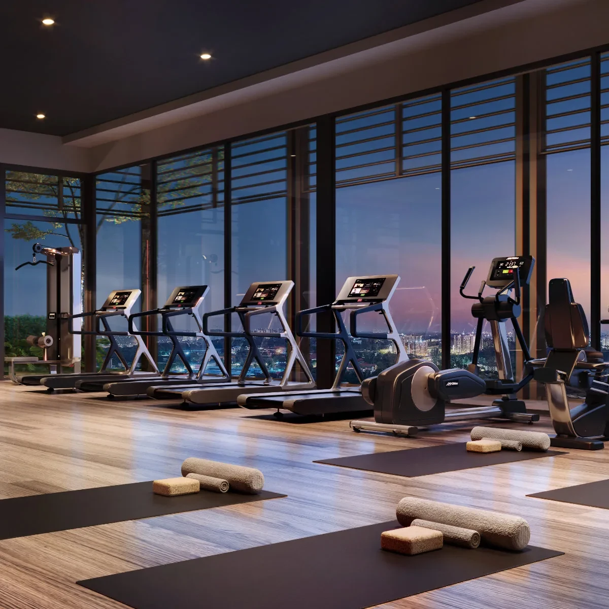 Adison @ W City Larkinton gym and exercise studio - marketing illustration