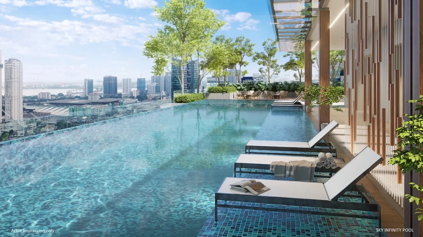 Aethera Residences sky pool - marketing illustration