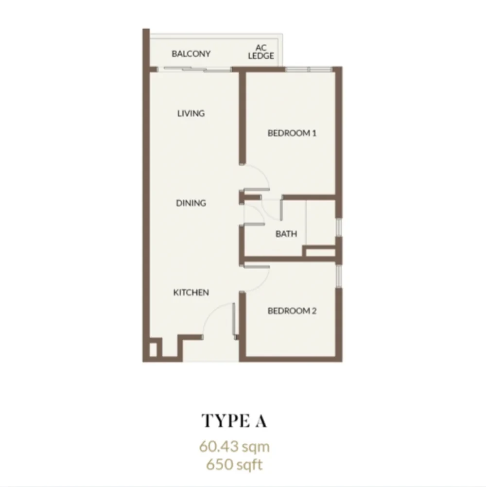 Aethera Residences Type A floor plan