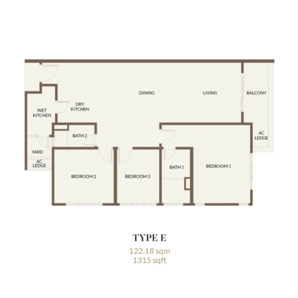 Aethera Residences Type E floor plan