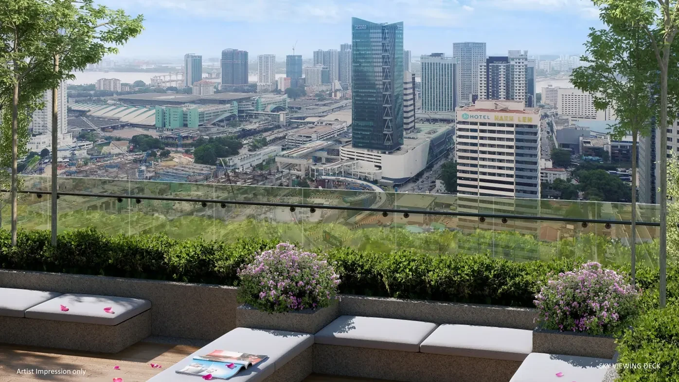 Aethera Residences viewing deck - marketing illustration