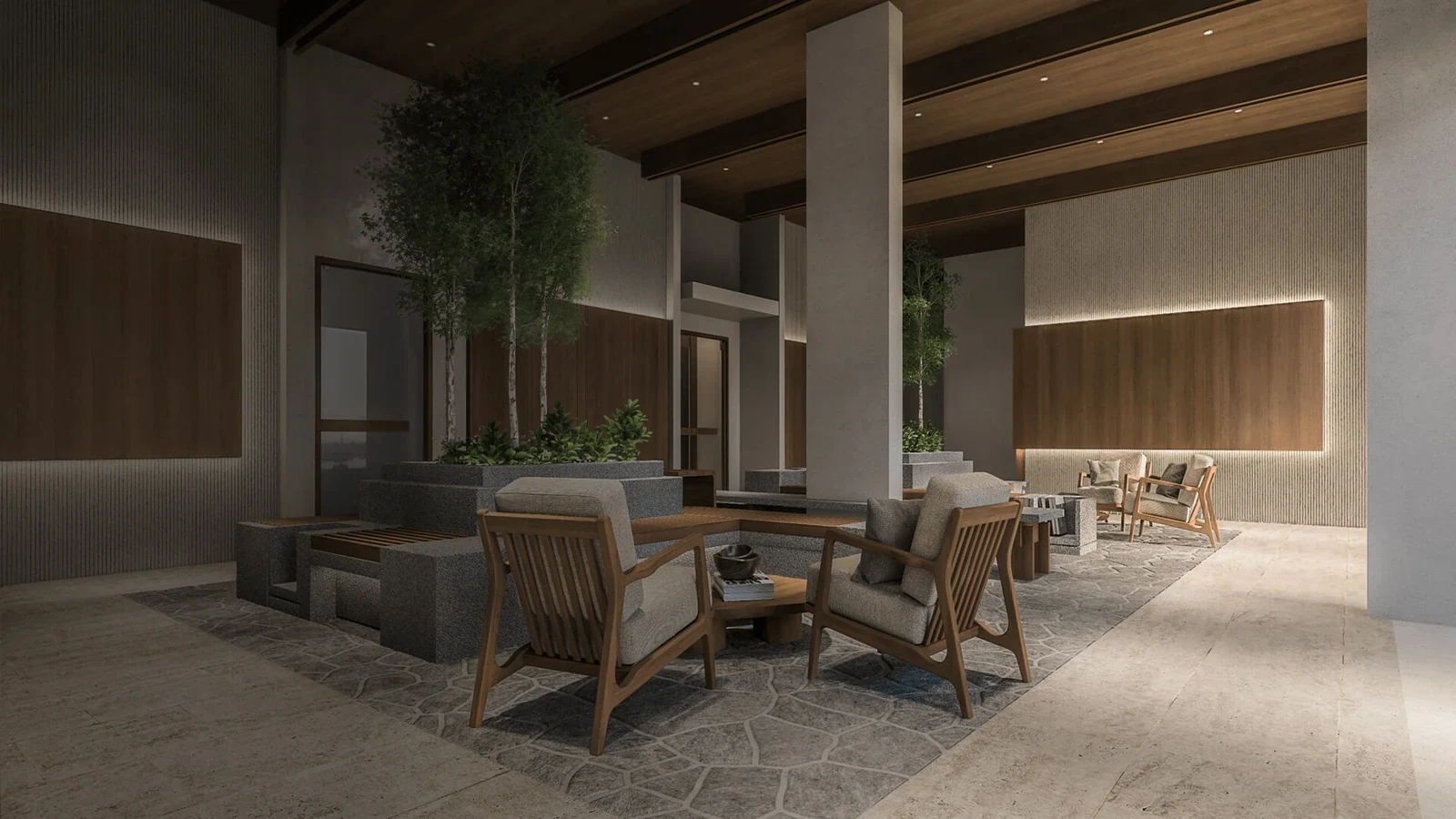 Amberwood Resort Residences residents lounge - marketing illustration
