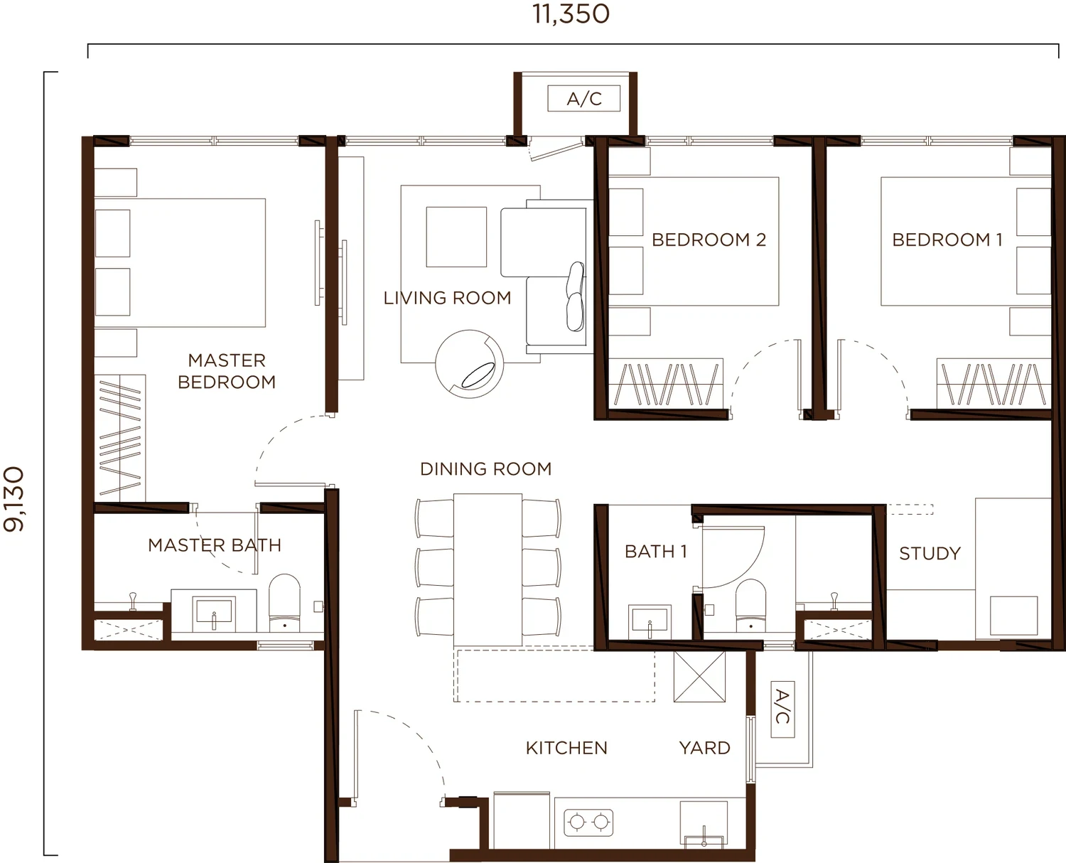 Amberwood Resort Residences Type C floor plan