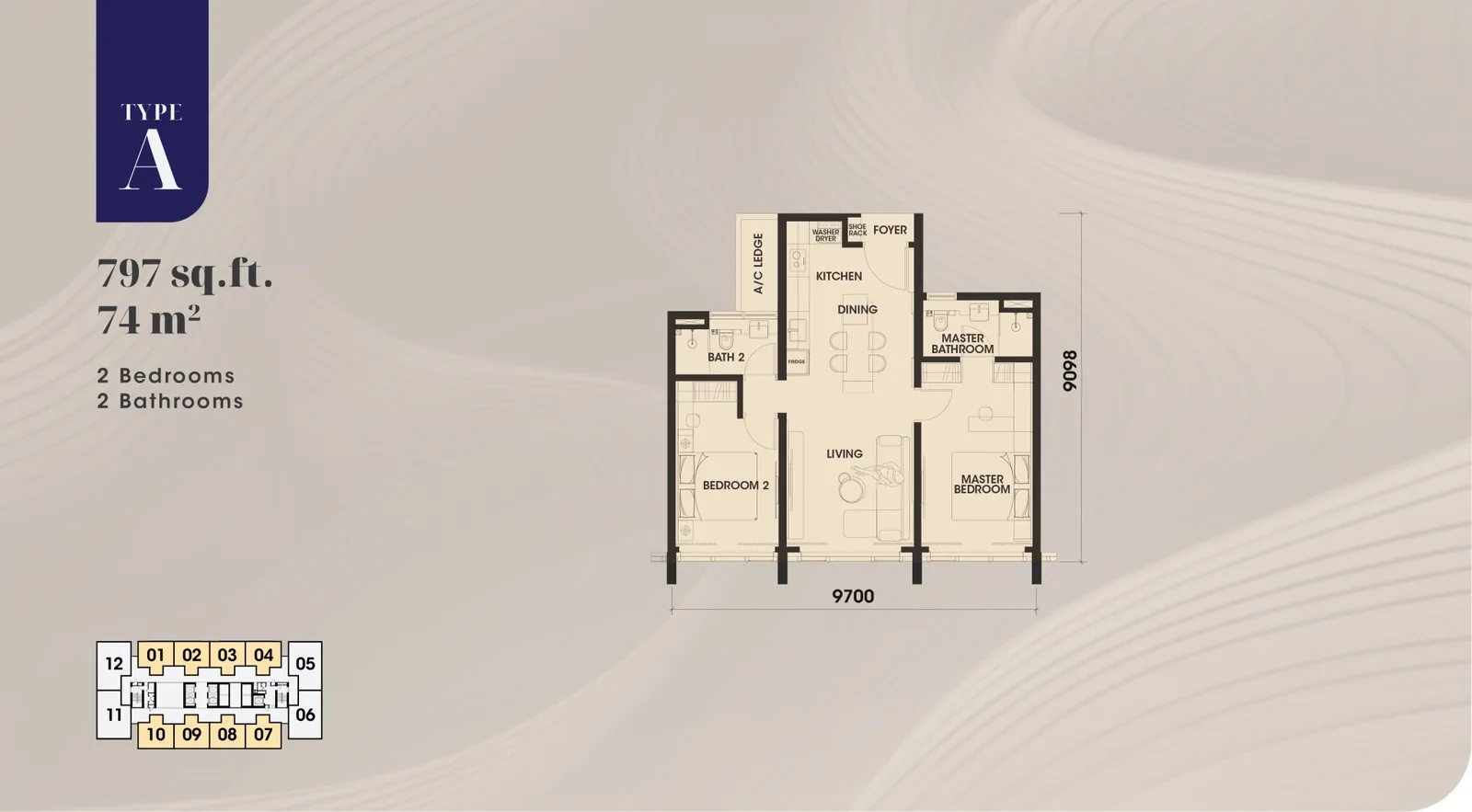 Arden at One Bukit Senyum Type A floor plan