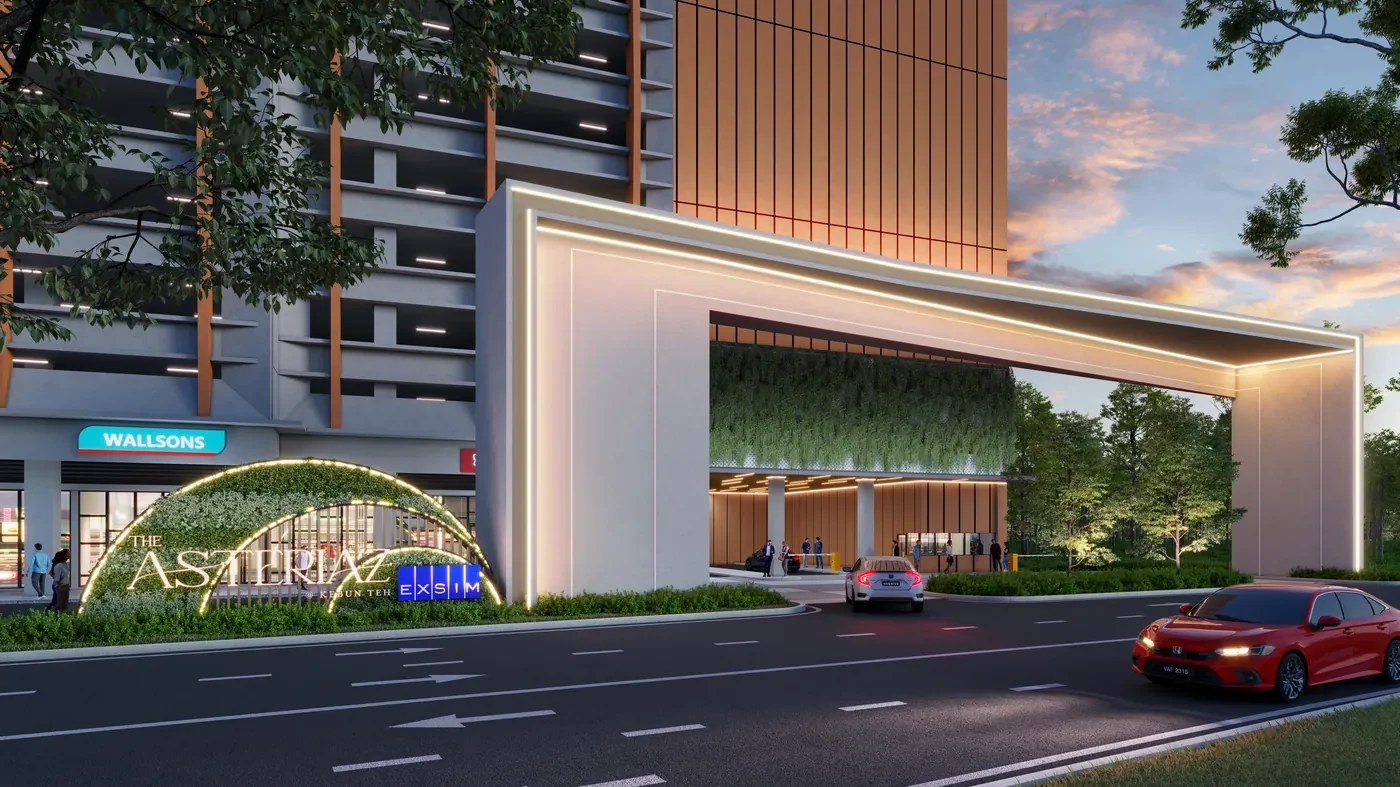 The Asteriaz entrance - marketing illustration