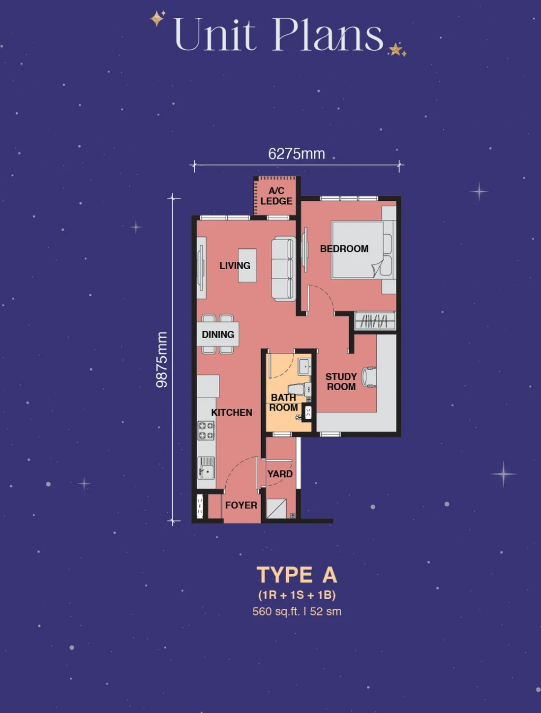 The Asteriaz Type A floor plan