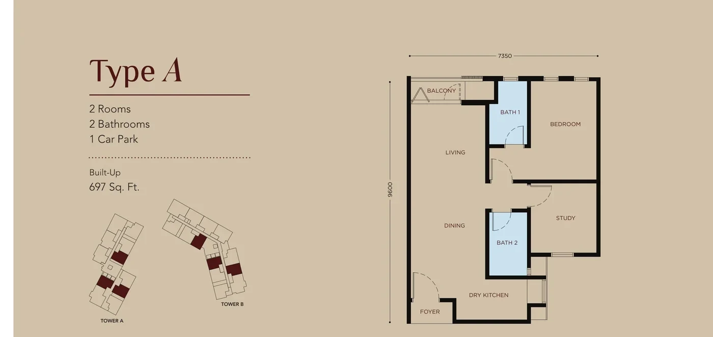Residensi Bayu Damai Type A floor plan