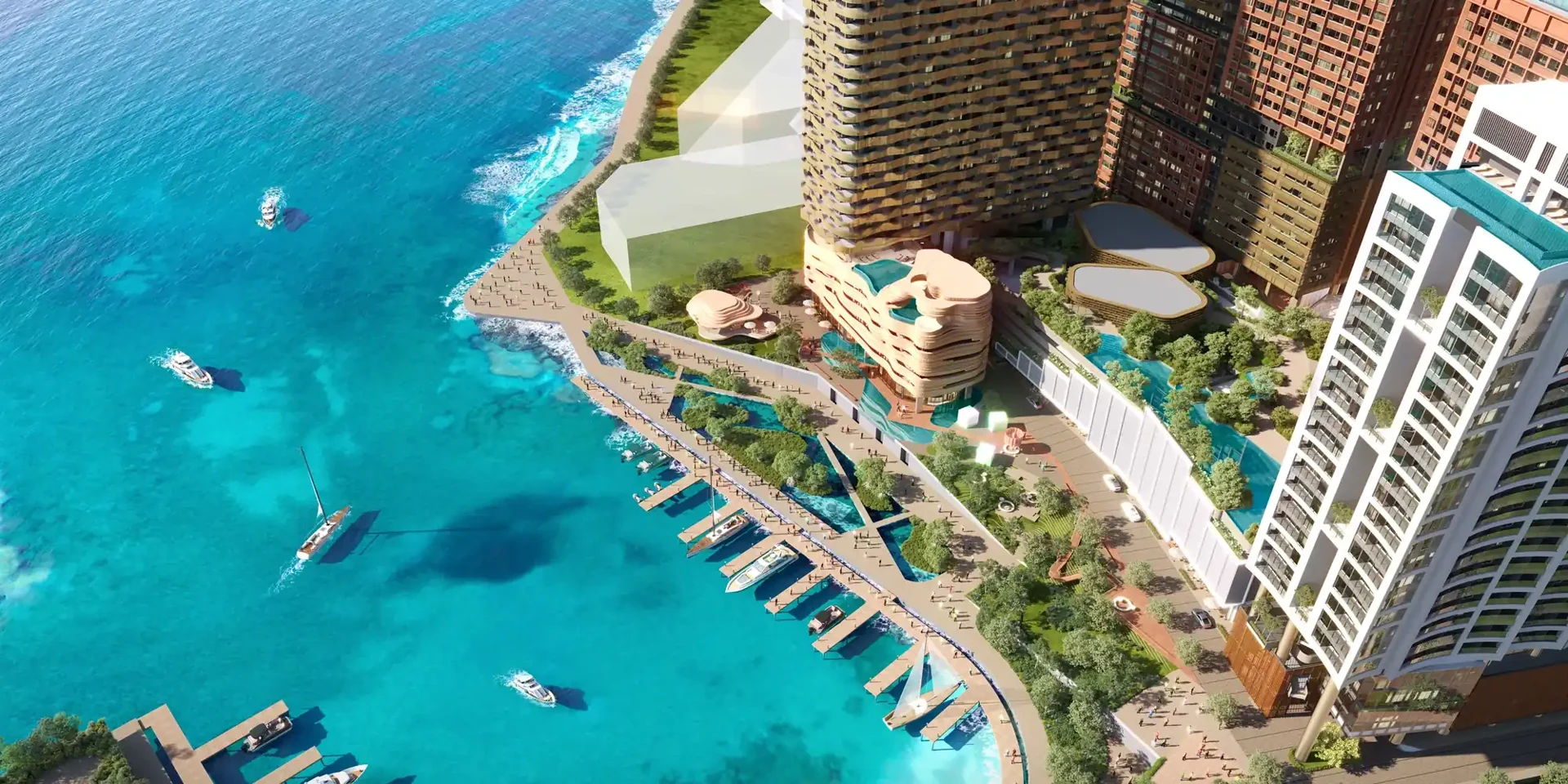 The Bedrock waterfront development overview