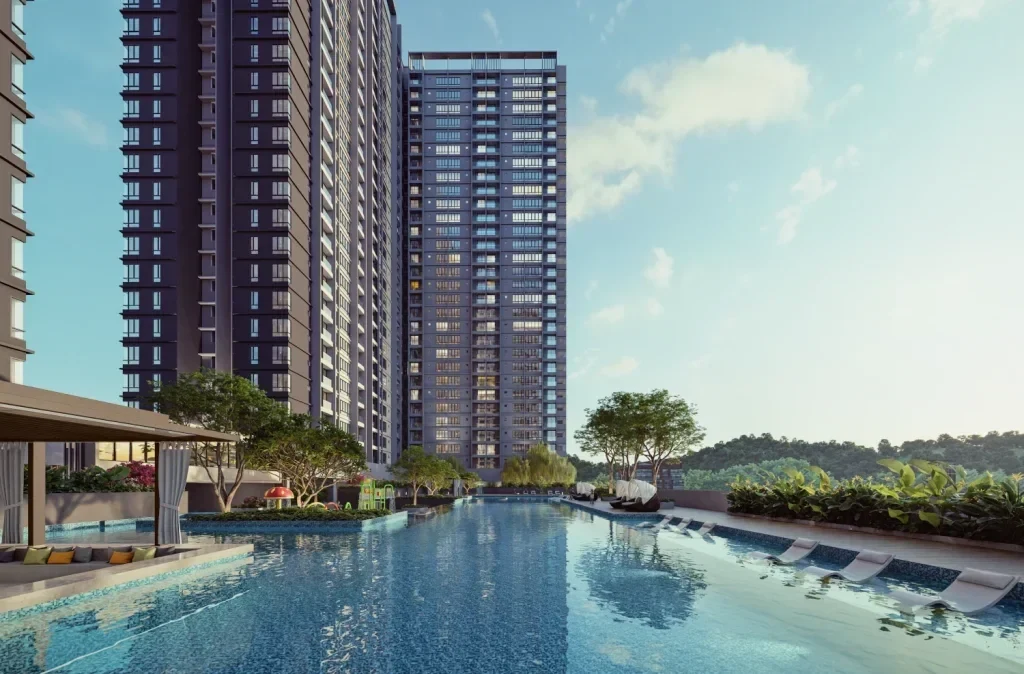 Calia Residences swimming pool - marketing illustration