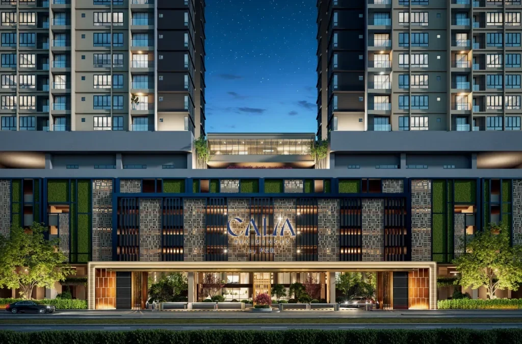 Calia Residences arrival entrance - marketing illustration