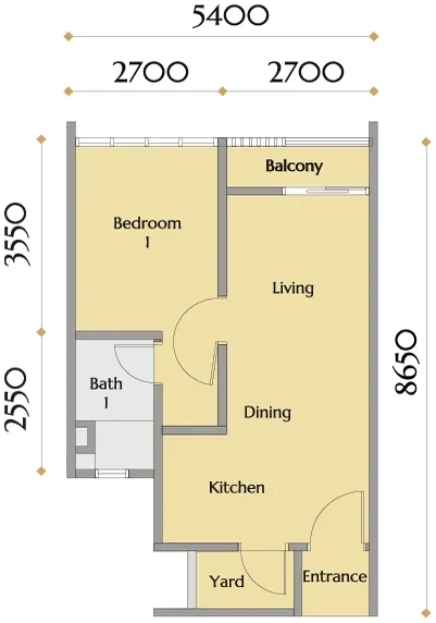 Calia Residences Type A floor plan