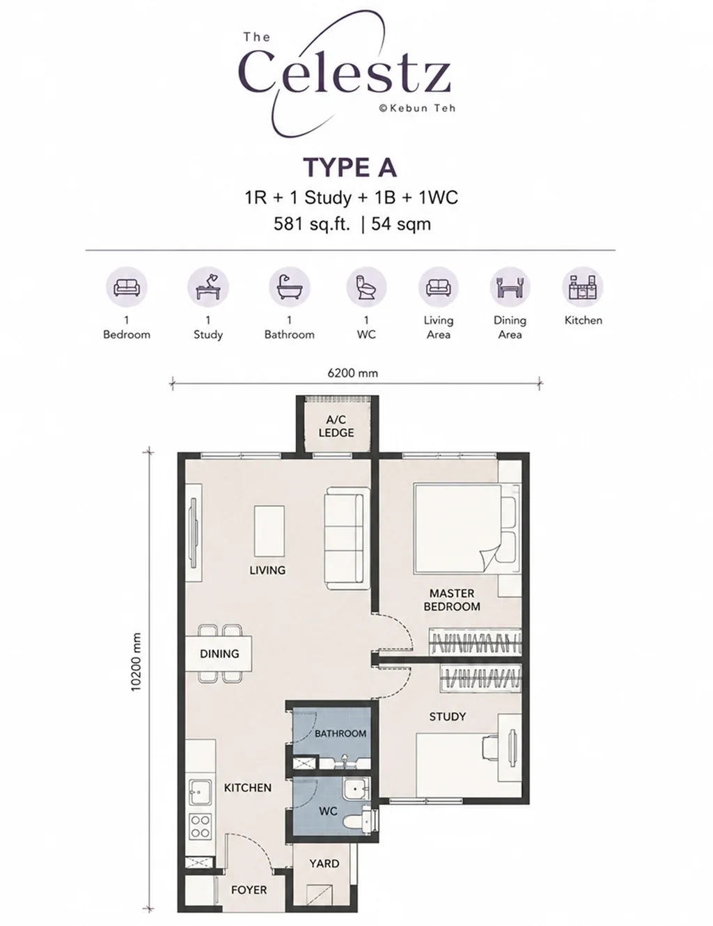 The Celestz Type A floor plan
