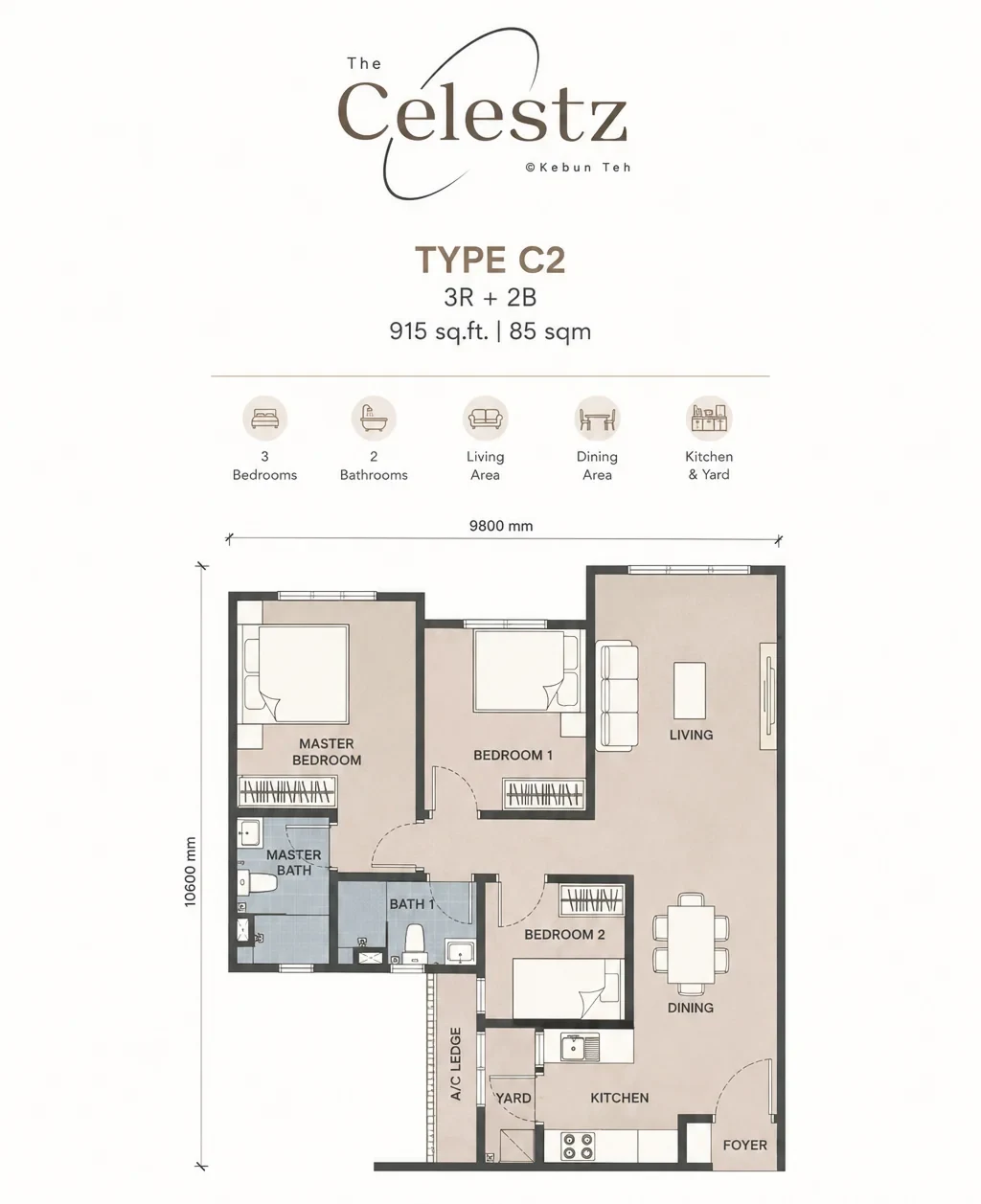 The Celestz Type C2 floor plan