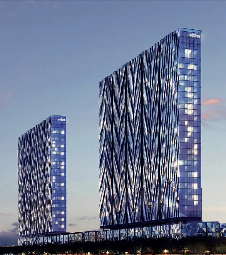 City of Dreams residential towers at dusk