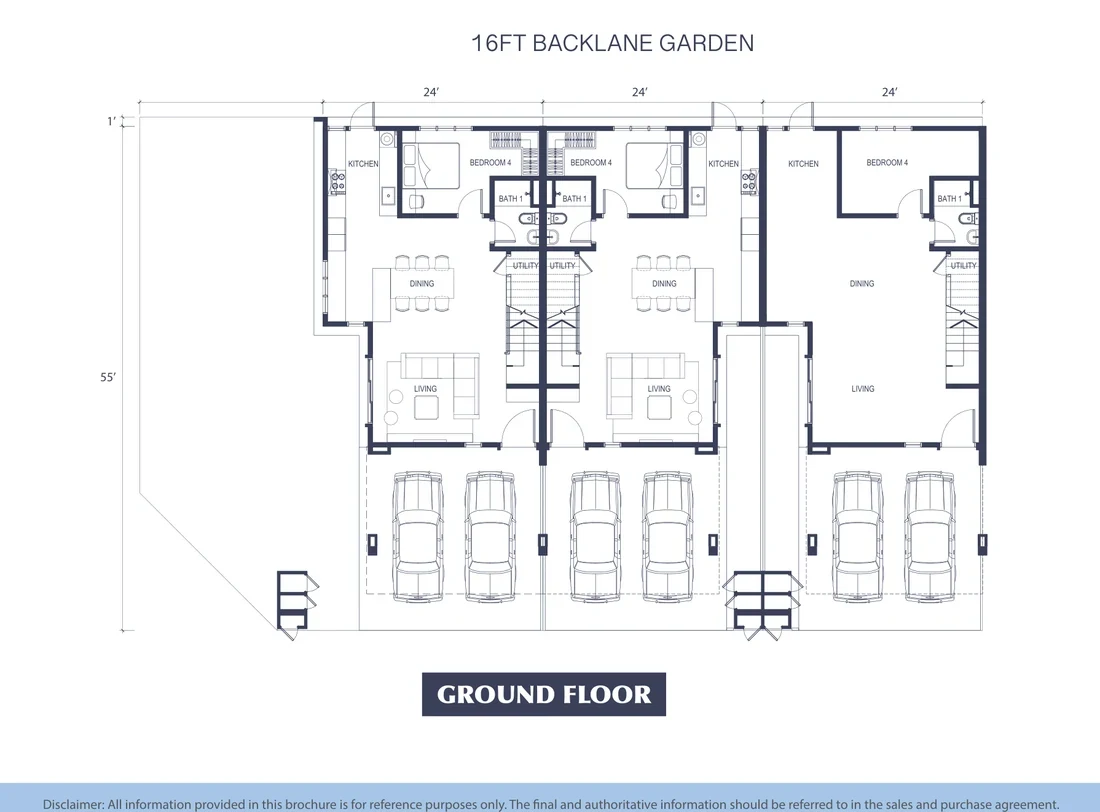 Dawson Collection Garden-home ground floor floor plan