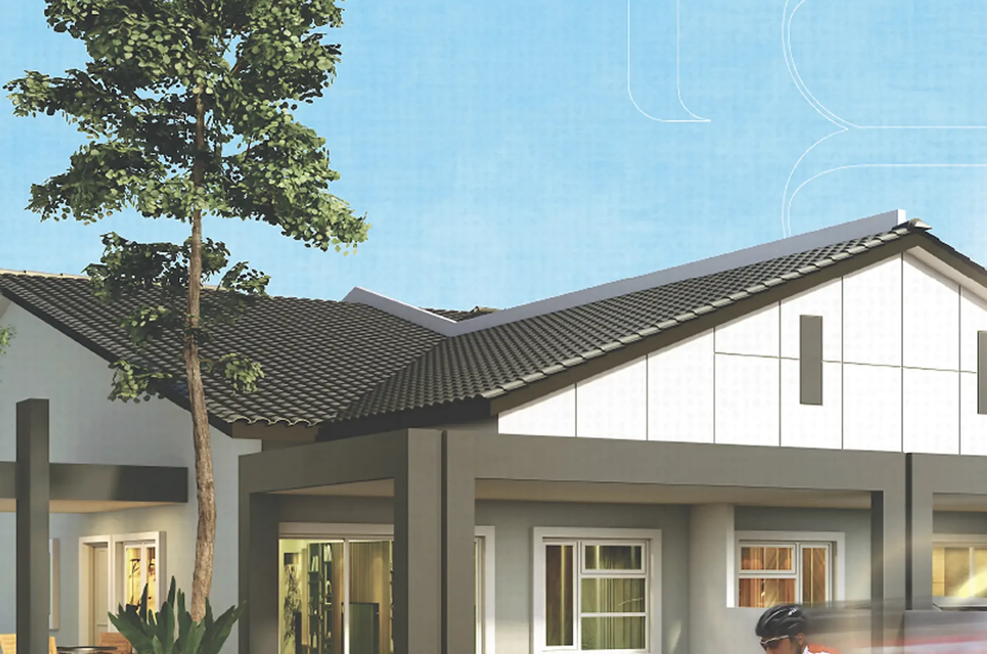Desa Chemor Impian Phase 2 terrace exterior - artist impression